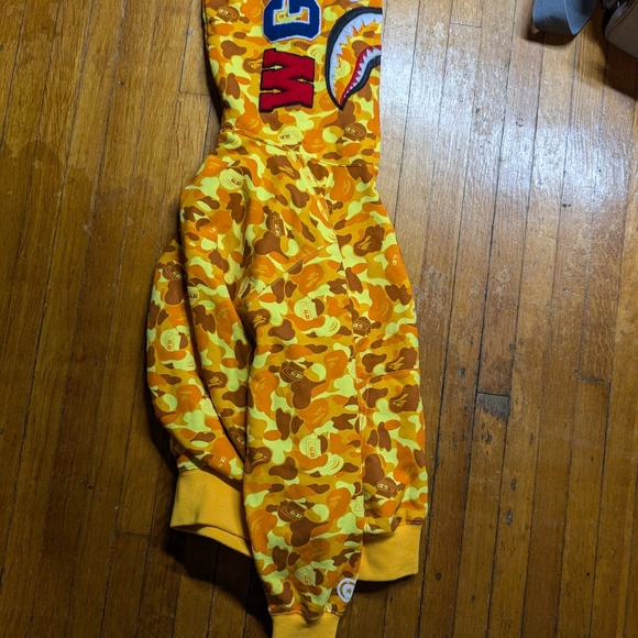 BAPE x PUBG Shark Full Zip Hoodie Orange - Picture 4 of 12